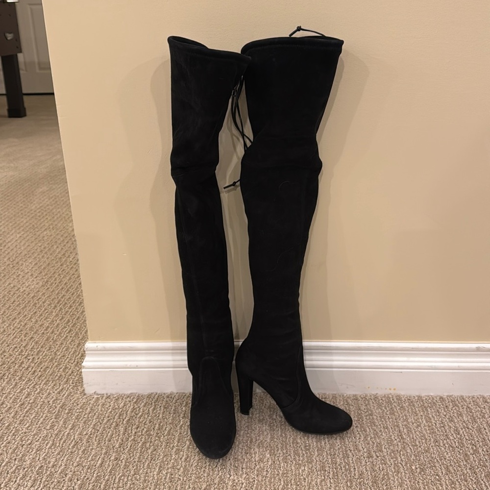 Stuart Weitzman Highland Black Boots Size 35